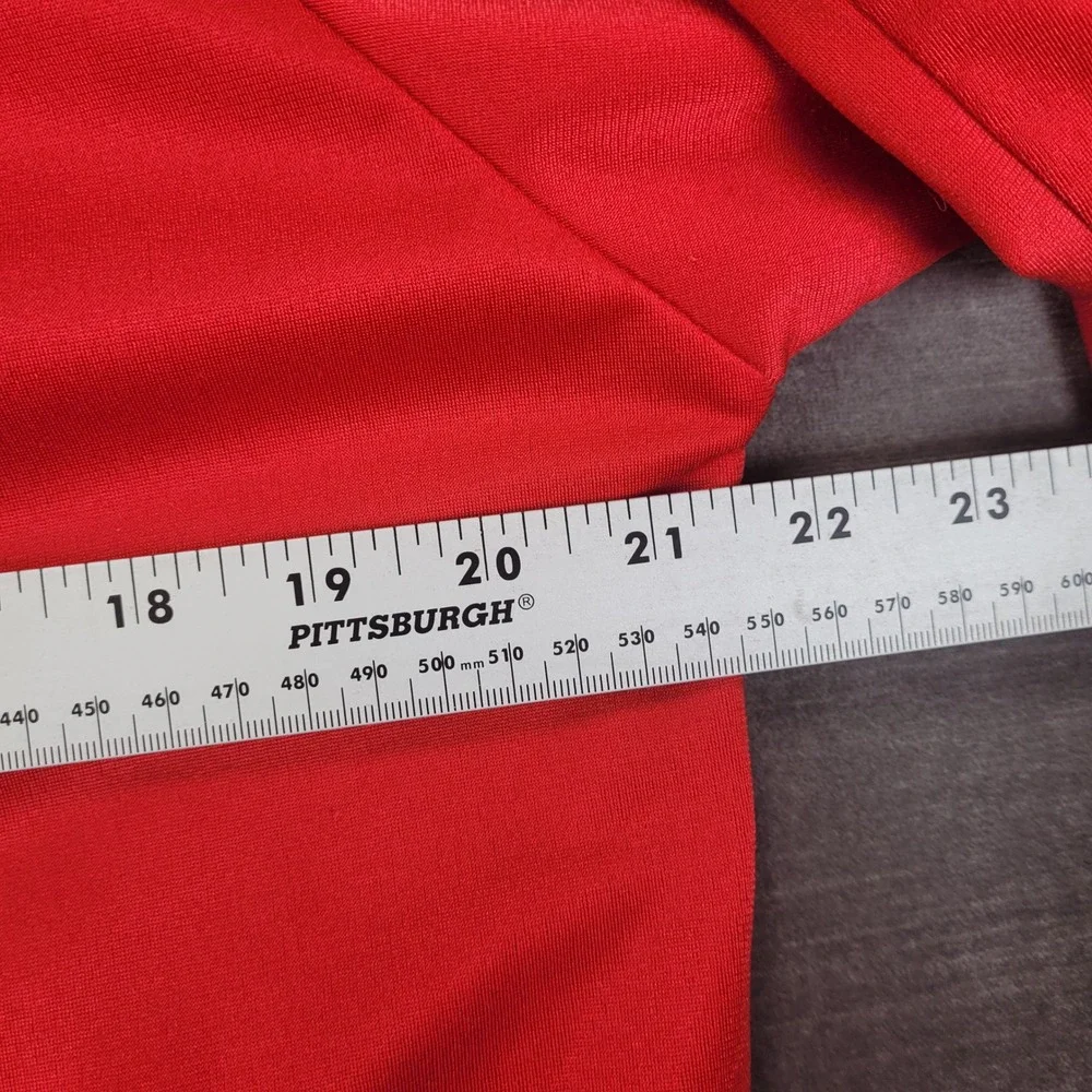 Vintage 80's Adidas Trefoil‎ Track Jacket Red White Colorblock Mens Zip Up Small